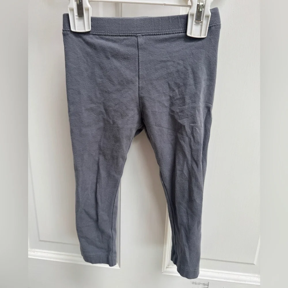 Old Navy 3T Girls Gray Leggings Pants Athletic Stretch